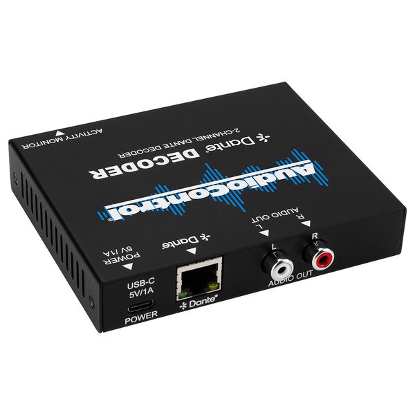 AudioControl ACP-DANTE-D-POE Dante Audio Decoder with RJ45 input, and ...