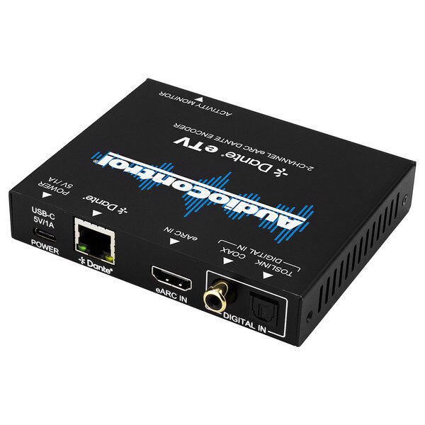 AudioControl eARC to Dante Encoder with HDMI and TOSLINK inputs, and a ...