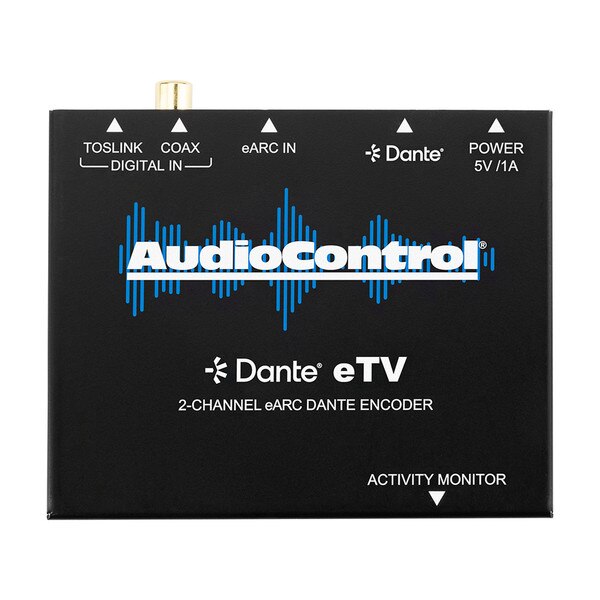 AudioControl eARC to Dante Encoder with HDMI and TOSLINK inputs, and a ...