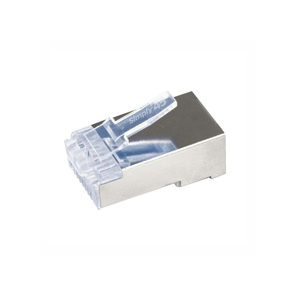 Simply45 Standard CAT5e STP Shielded Internal Ground RJ45 Modular Plugs ...