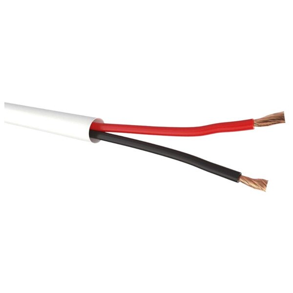SCP 2 Core Commercial Speaker Cable, BCA Rated, LSZH, 1.5mm, White ...