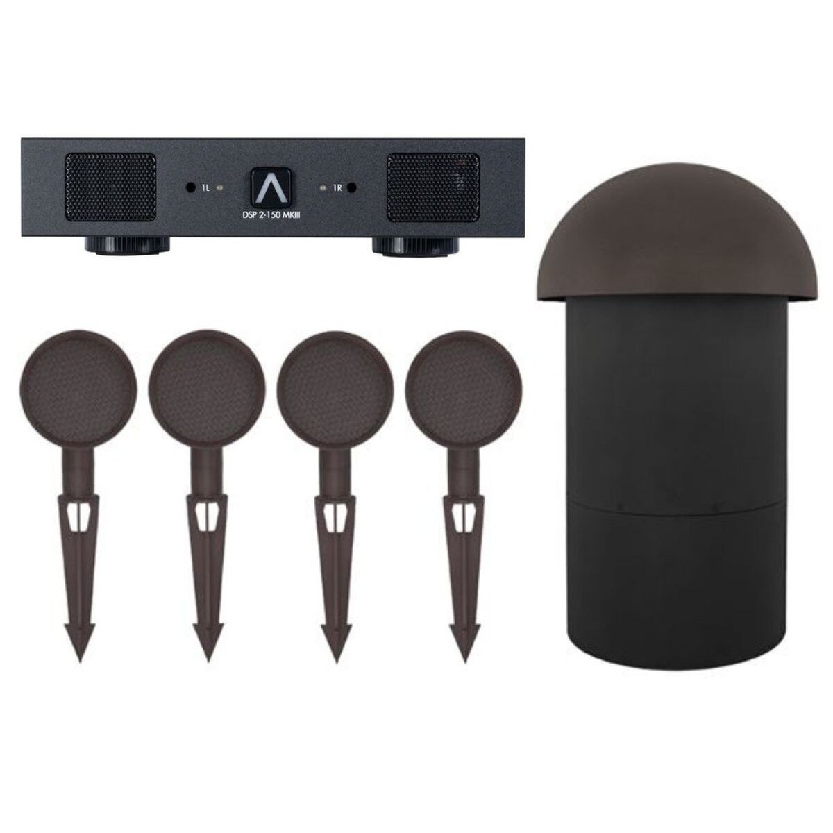 Sonance Patio 4.1 System With DSP 2150 MKIII Amplifier and Ground